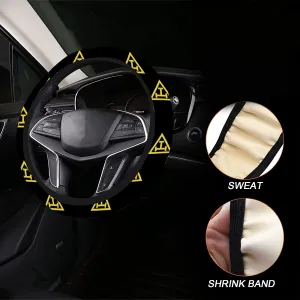 Royal Arch Chapter Steering Wheel Cover - White & Gold