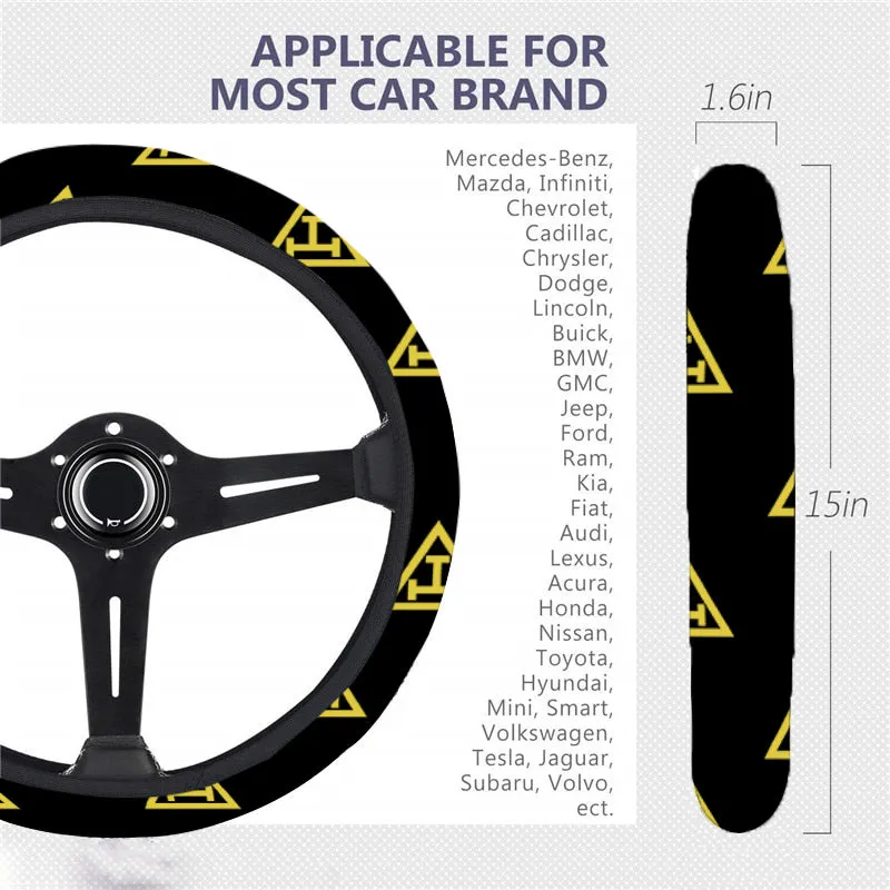 Royal Arch Chapter Steering Wheel Cover - White & Gold