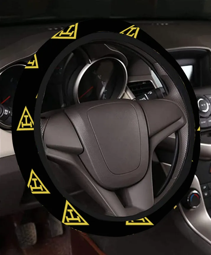 Royal Arch Chapter Steering Wheel Cover - White & Gold