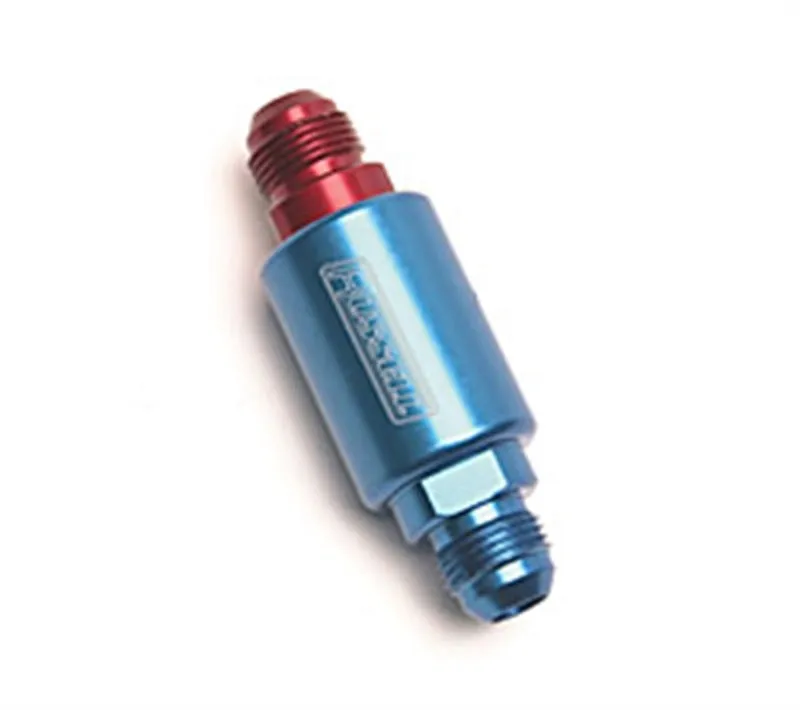 Russell Competition Fuel Filter - 3-1/4", -08 AN - Blue/Red