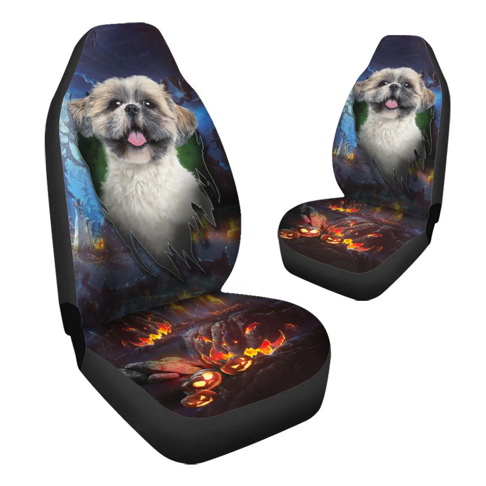 Shih Tzu Dog Halloween Car Seat Covers