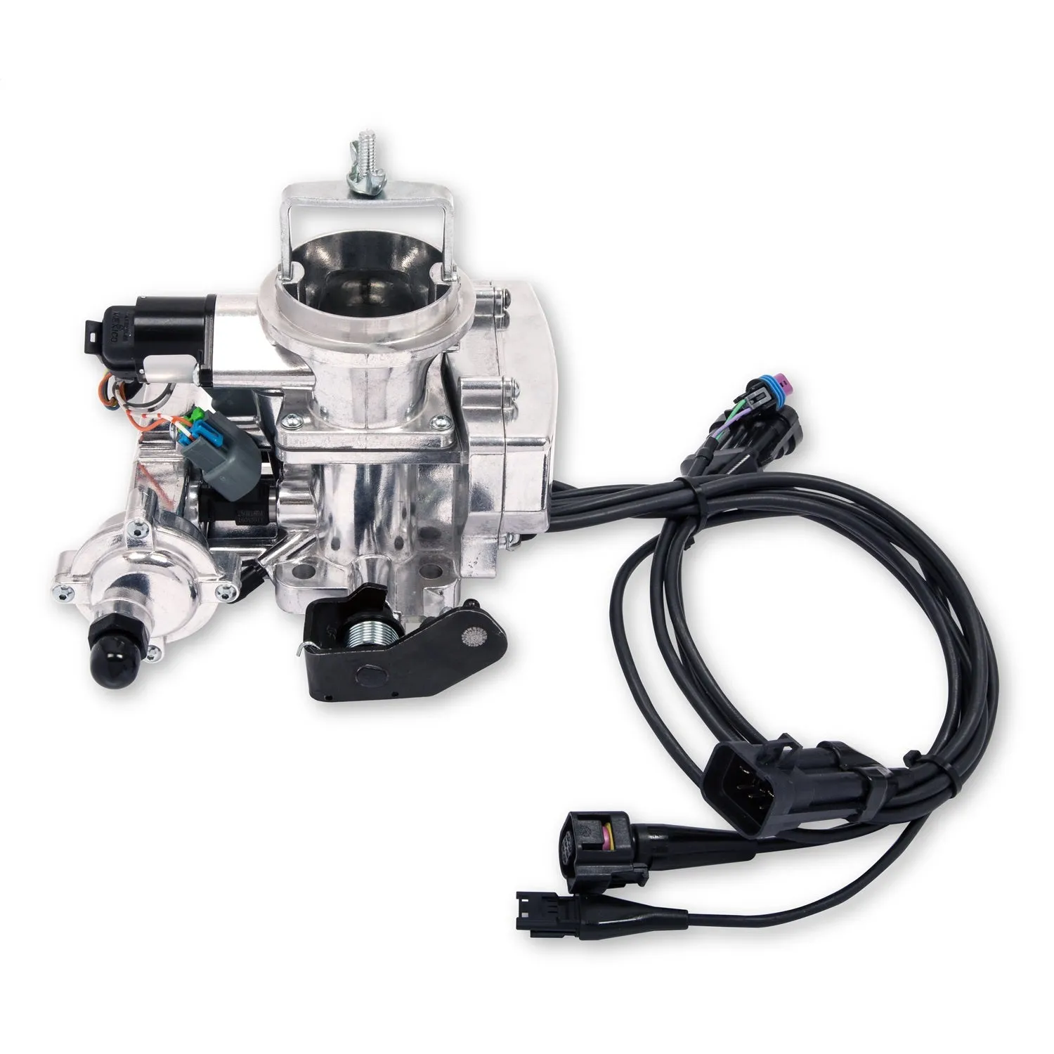Sniper EFI Fuel Injection - Throttle Body - Carter Flange - Internal Pressure Regulator - Fittings/Fuel Pump/Hardware/Hose Included - Aluminum - Polished