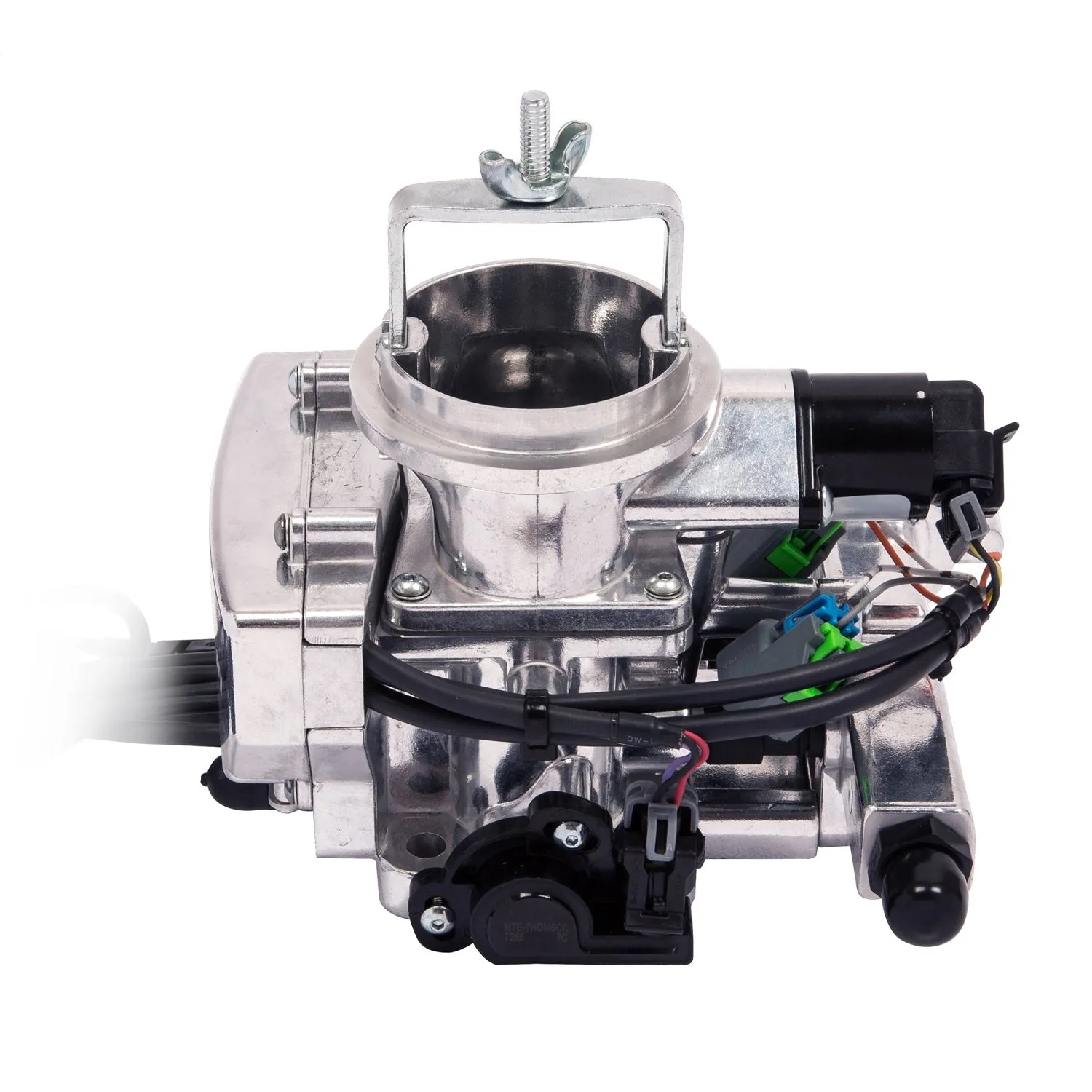 Sniper EFI Fuel Injection - Throttle Body - Carter Flange - Internal Pressure Regulator - Fittings/Fuel Pump/Hardware/Hose Included - Aluminum - Polished