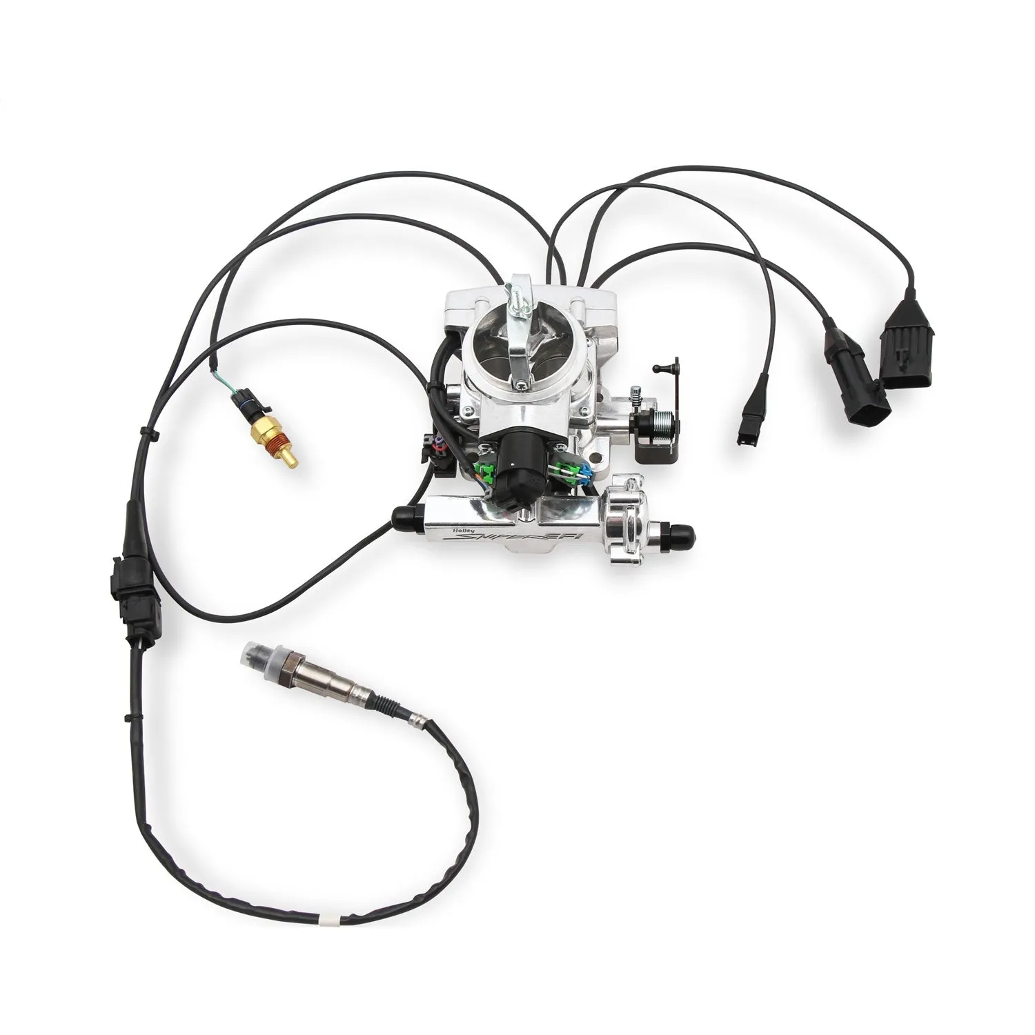 Sniper EFI Fuel Injection - Throttle Body - Carter Flange - Internal Pressure Regulator - Fittings/Fuel Pump/Hardware/Hose Included - Aluminum - Polished