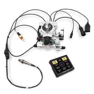 Sniper EFI Fuel Injection - Throttle Body - Carter Flange - Internal Pressure Regulator - Fittings/Fuel Pump/Hardware/Hose Included - Aluminum - Polished