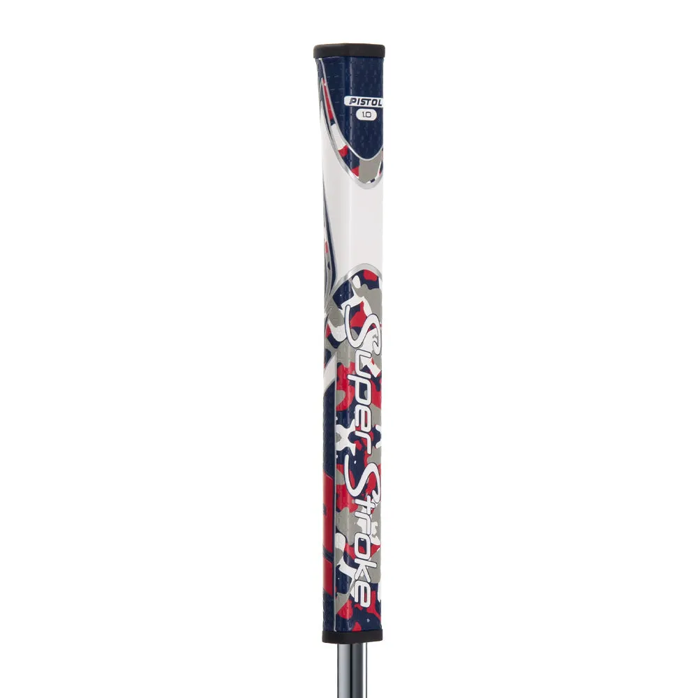 Super Stroke Zenergy Pistol GT 1.0 Putter Grip (Camo Red/White/Blue)