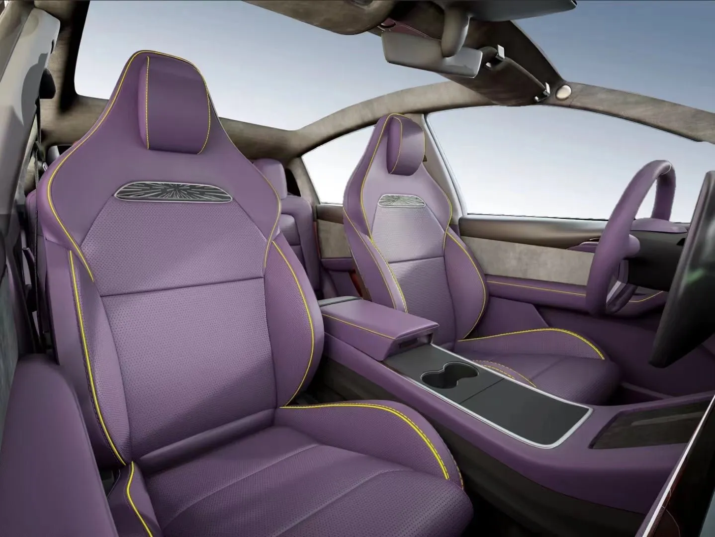 Tesery Ludicrous Style Seat Modification Covers for Model Y/3