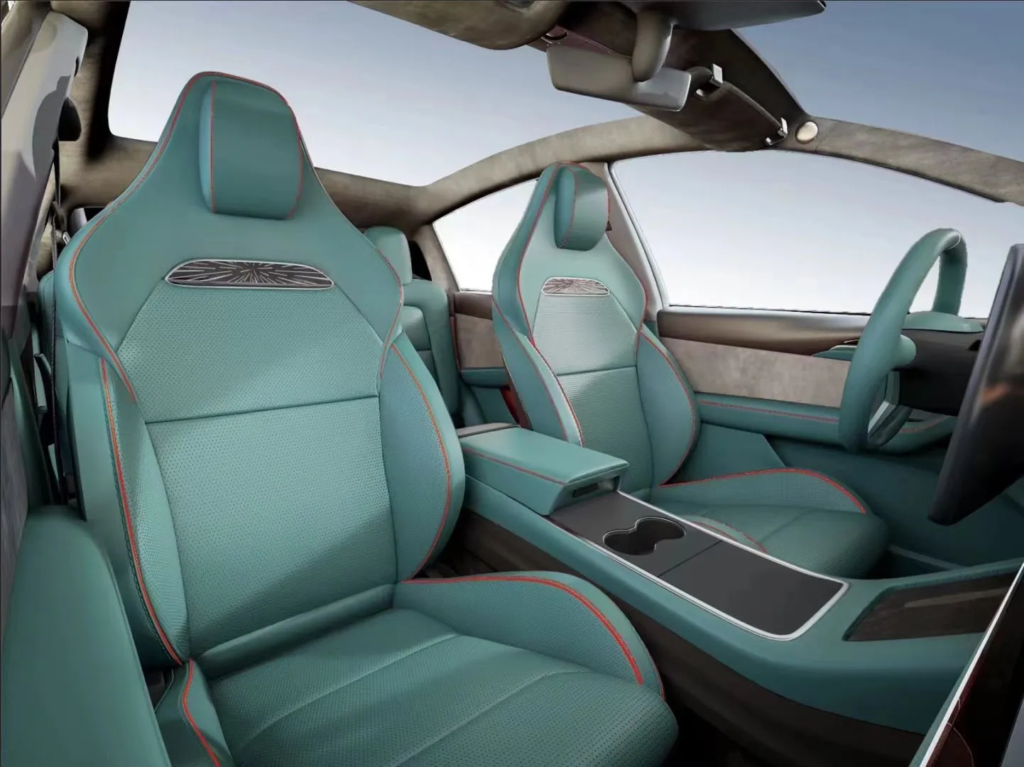 Tesery Ludicrous Style Seat Modification Covers for Model Y/3