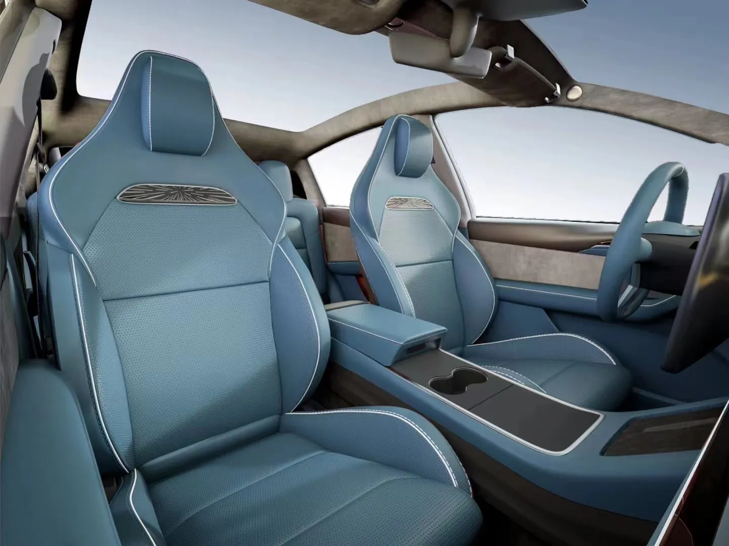 Tesery Ludicrous Style Seat Modification Covers for Model Y/3