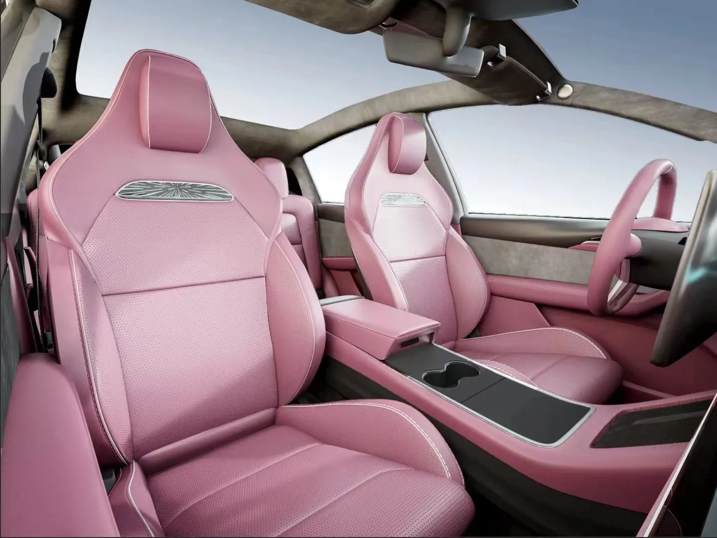 Tesery Ludicrous Style Seat Modification Covers for Model Y/3