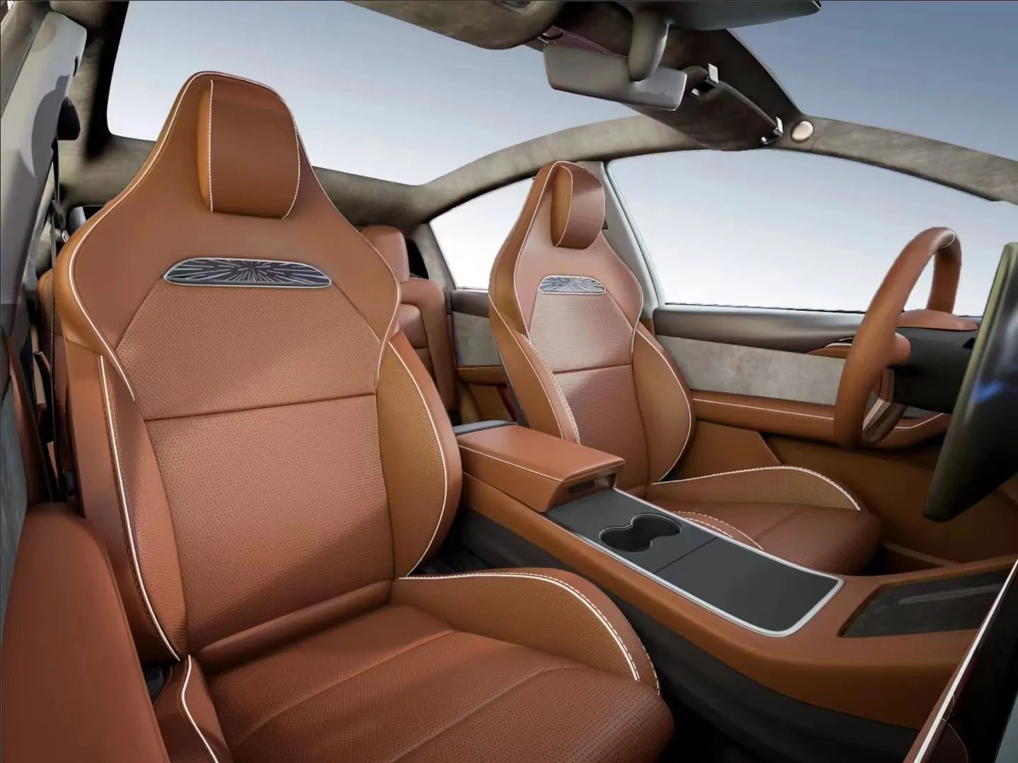 Tesery Ludicrous Style Seat Modification Covers for Model Y/3