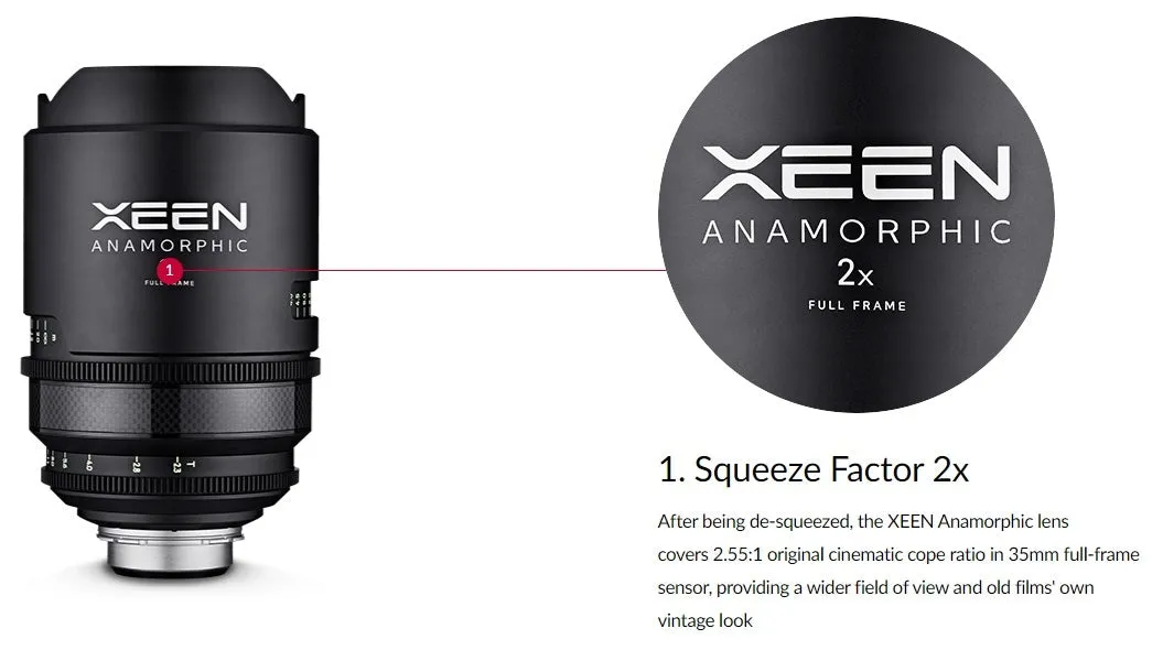 XEEN 50mm T2.3 Anamorphic Cinema Lens - PL Mount